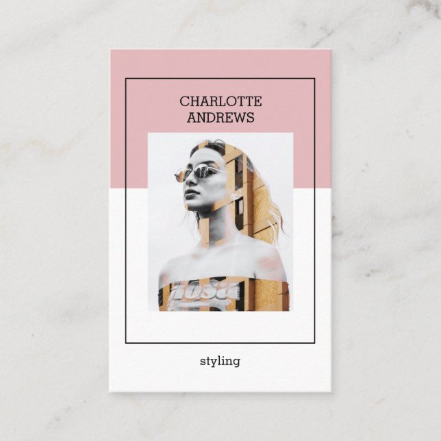 Moderne Foto Visitenkarte (Vorderseite)