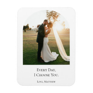 Moderne Foto vom Hochzeitstag des frischvermählten Magnet