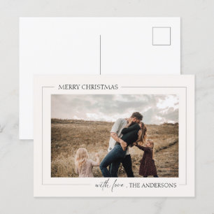Moderne Foto Weihnachtskarte Feiertagspostkarte