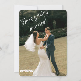Moderne Foto Wir heiraten Hochzeit Einladung