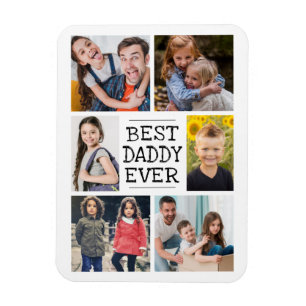 Moderne FotoCollage   Best Daddy Ever Magnet