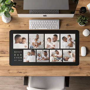 Moderne Fotocollage Bester Vater Aller Zeiten Schreibtischunterlage