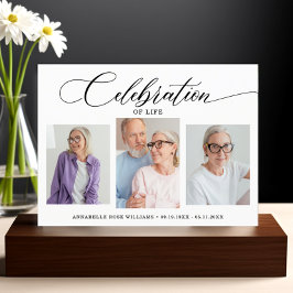 Moderne Fotocollage-Feier des Lebens Einladung