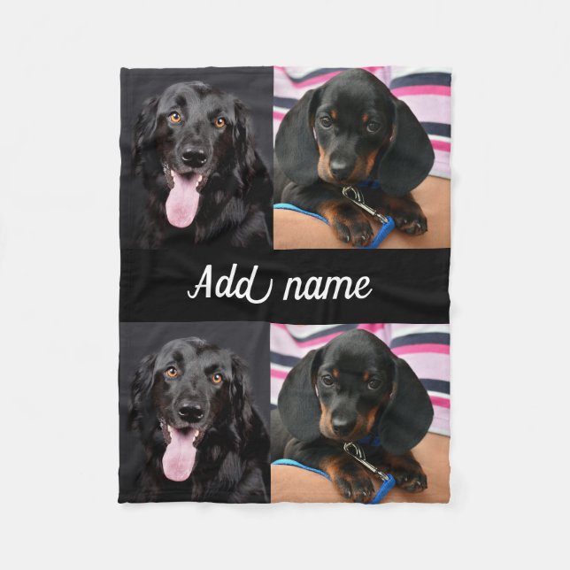 Moderne Fotocollage Fleece Dog Blanket, klein (Vorderseite)