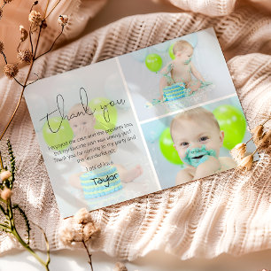 Moderne Fotocollage für Kinder Dankeskarte