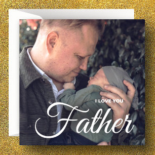 Moderne FotoCollage I Liebe You Vathed Day Card