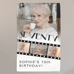 Moderne Fotocollage im Filmstreifen-Design zum 70. Banner