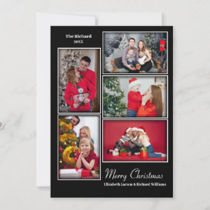 Moderne Fotocollage Minimal Schwarz Weihnachten