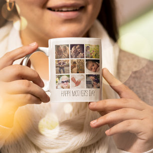 Moderne FotoCollage   Muttertag glücklich Kaffeetasse