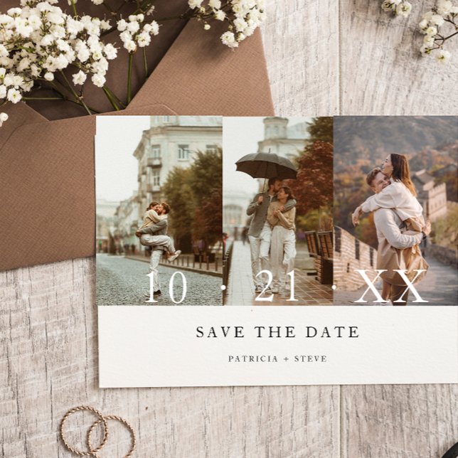 Moderne FotoCollage Save the Date Minimalistisch (Von Creator hochgeladen)