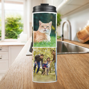 Moderne FotoCollage Thermosbecher