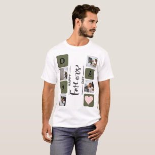 Moderne FotoCollage Vatertag T-Shirt