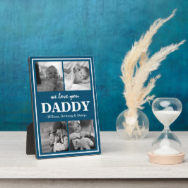 Moderne FotoCollage | Wir Liebe Sie Daddy Fotoplatte