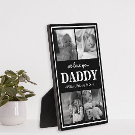 Moderne FotoCollage | Wir Liebe Sie Daddy Fotoplatte