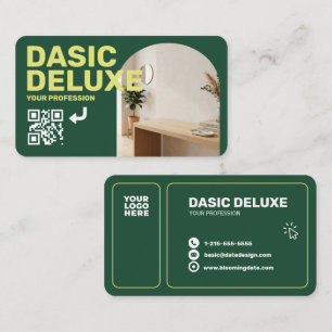 Moderne Fotogeschäftskarte mit Logo und QR-Code Visitenkarte