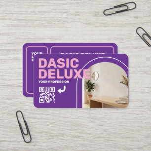 Moderne Fotogeschäftskarte mit Logo und QR-Code Visitenkarte