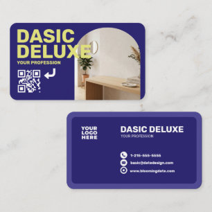 Moderne Fotogeschäftskarte mit Logo und QR-Code Visitenkarte