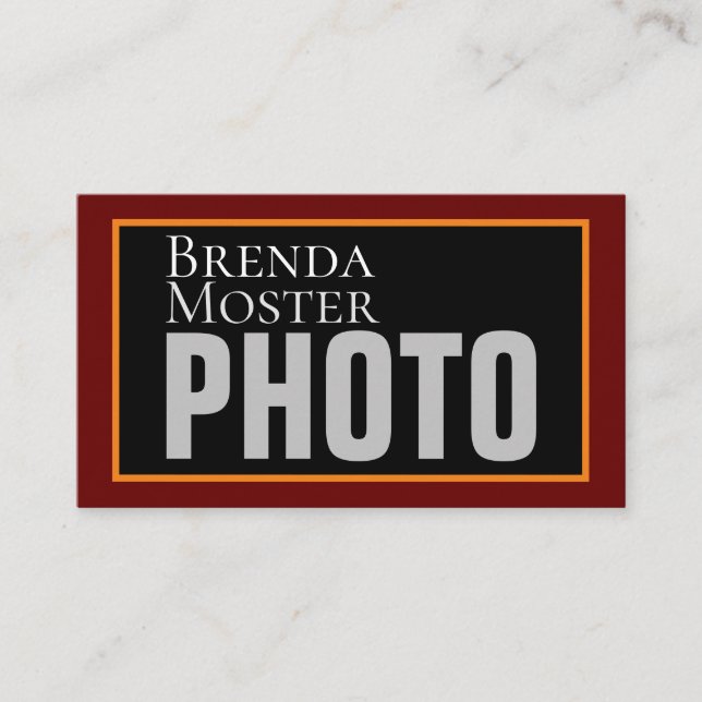 Moderne Fotografen Künstler Creative Social Media Visitenkarte (Vorderseite)