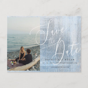 Moderne Fotografie Hochzeit Save The Date Ankündigungspostkarte