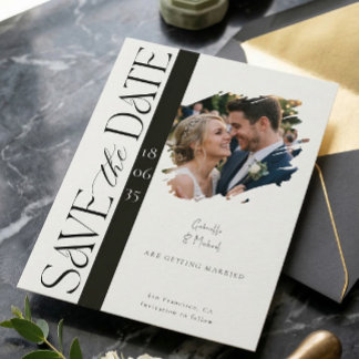 Moderne Fotografie Hochzeit Terminankündigung Post Postkarte