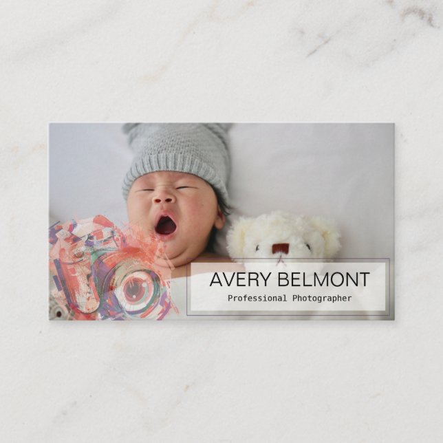 Moderne Fotografie mit Kamerabilderung Visitenkarte (Vorderseite)