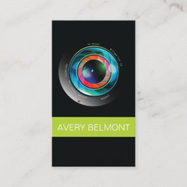 Moderne Fotografie mit Kameraleuchten Visitenkarte