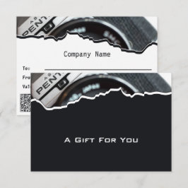 Moderne Fotografie QR Code Geschenkgutschein Anmer Mitteilungskarte