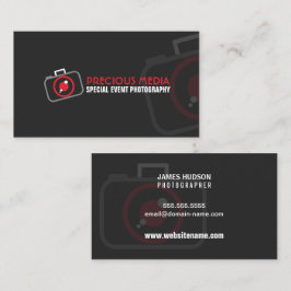 Moderne Fotografie Rot Weiß Grau Visitenkarte