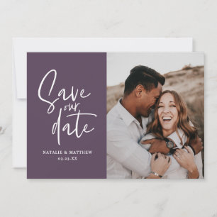 Moderne fotografische Blumenhochzeit retten das Da Save The Date