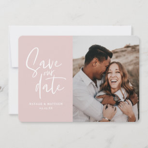 Moderne fotografische Blumenhochzeit retten das Da Save The Date