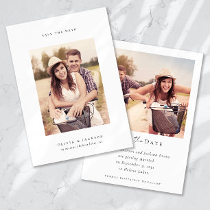 Moderne Fotohochzeit Kalligrafie-Skript Save The Date