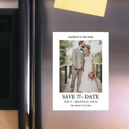 Moderne Fotohochzeit Save The Date Magneteinladung
