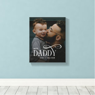 Moderne Fotoleinwand - Bester Papa Aller Zeiten Leinwanddruck