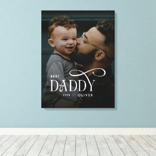 Moderne Fotoleinwand mit individuellem Text 'Beste Leinwanddruck