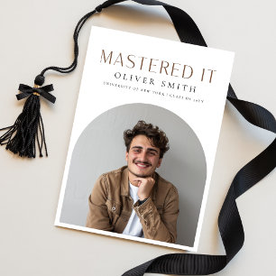 Moderne Fotomaster-Abschlussanzeige Postkarte