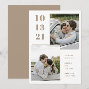 Moderne Fotorahmen flache Save The Date Karte