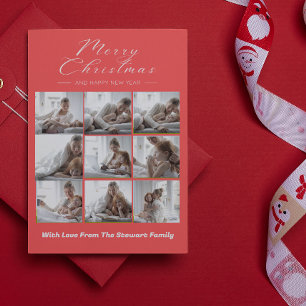 Moderne Fotos Collage Frohe Weihnachtskarte Feiertagskarte