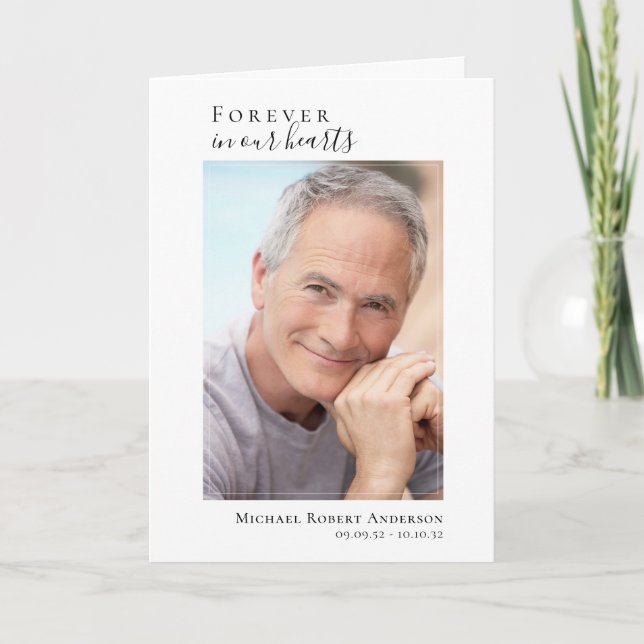 Moderne Fotos: Gedenkfeier Programm (Vorderseite)