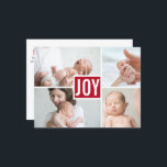 Moderne Fotos zur Geburtshilfeverkündung Feiertagspostkarte<br><div class="desc">Moderne Fotos zur Geburtshilfeverkündung</div>