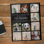 Moderne Fotosammlung zur Erinnerung an Haustiere<br><div class="desc">Ein einzigartiges Collage Puzzle mit 10 Fotos ist das ideale Geschenk für jeden Hundefreund,  mit einem Text,  der "FEIER IN UNSEREN HERZEN - UNSER WONDERFUL HUND",  gefolgt von ihrem Namen und einer Nachricht.</div>