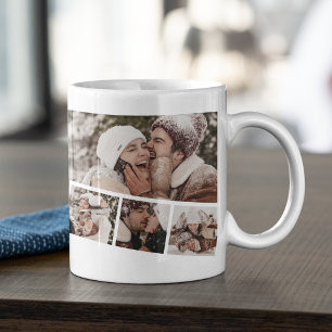 Moderne Fotostreifen-Collage Kaffeetasse