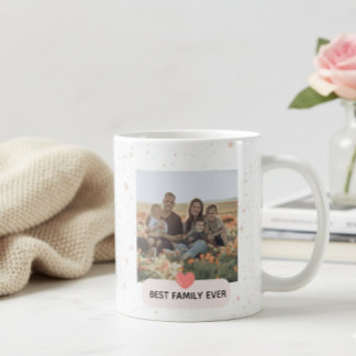 Moderne Fototasse 'Beste Familie überhaupt' als Ge Kaffeetasse