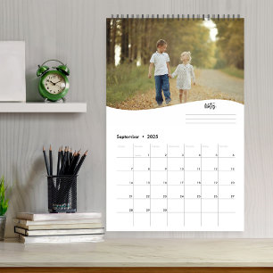 Moderne Fotovorlage Personalisierte Notizen Kalender
