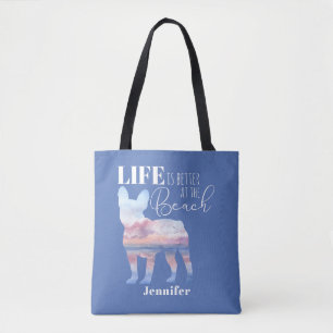 Moderne französische Bulldog Beach Tasche