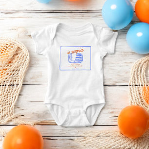 Moderne französische Sardinen Dosenfisch Babyparty Baby Strampler