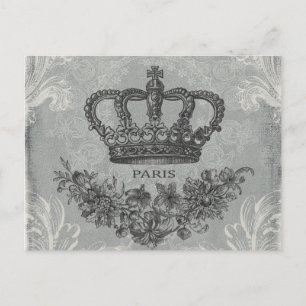 moderne französische Vintage-Krone Postkarte