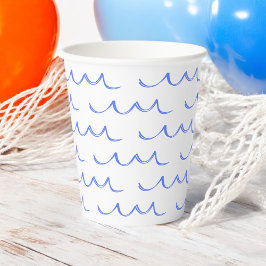 Moderne französische Wave Water Paper Cups Pappbecher