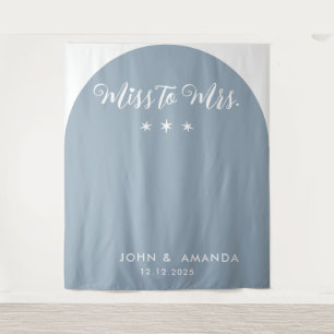 Moderne Frau Brautparty Blue Arch Wandteppich