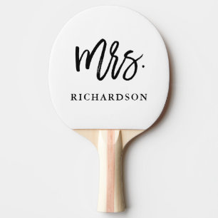Moderne Frau des Bürsten-Skript-  Tischtennis Schläger