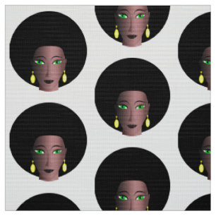 MODERNE FRAU MIT STILVOLLER AFRO-MOTIF STOFF